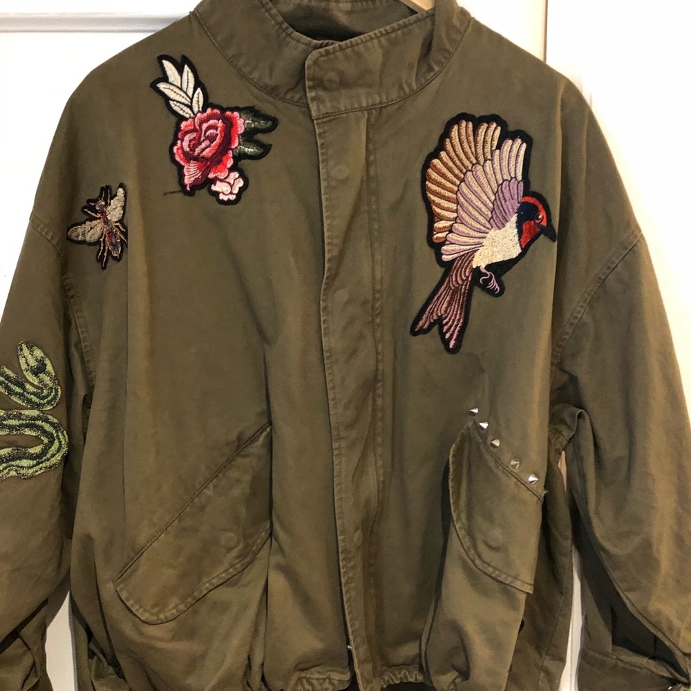 H&M utility jacket with patches
